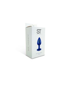 Plug anal de acero, azul - PLS104Blu