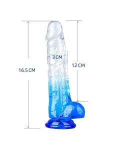 Dildo transparente Cristal 5 -  KTD0042 - Alternate View