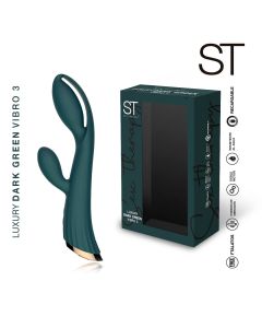 Doble estimulador  LUXURY DARK GREEN VIBRO 3 - ST-VB-0456